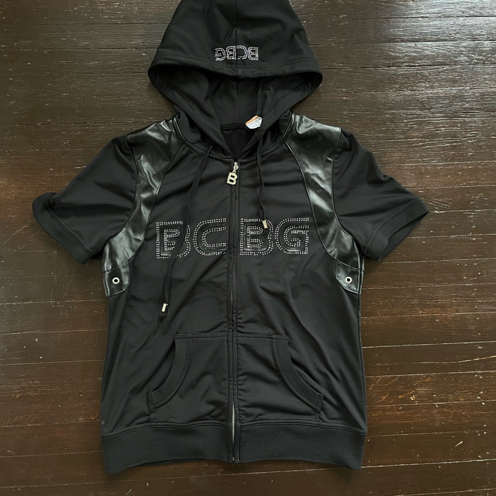 Grunge Y2K BCBG Black Lightweight Shirt Jacket